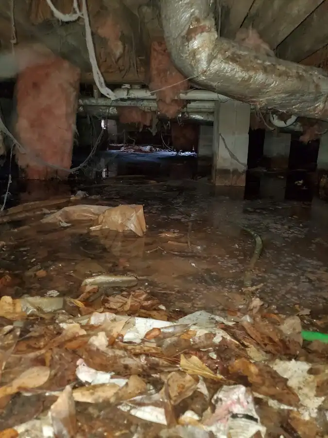 Crawl space flood assessment for Commercial Water Damage Restoration in Portage Lakes