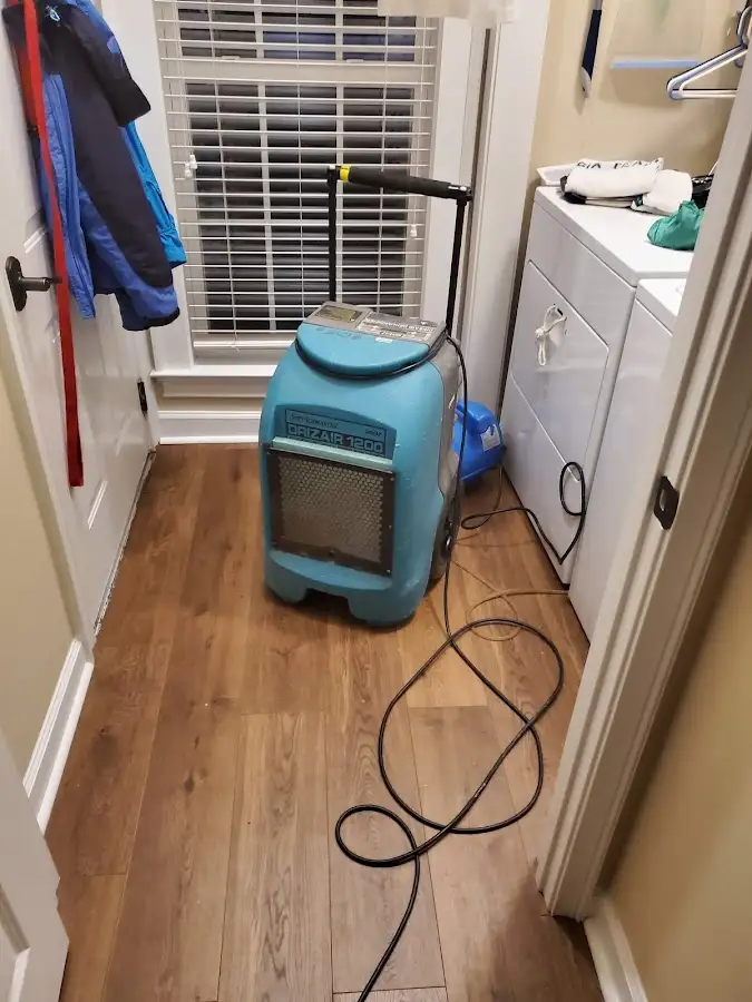 Commercial dehumidifier deployed for Flood Damage Cleanup in Portage Lakes