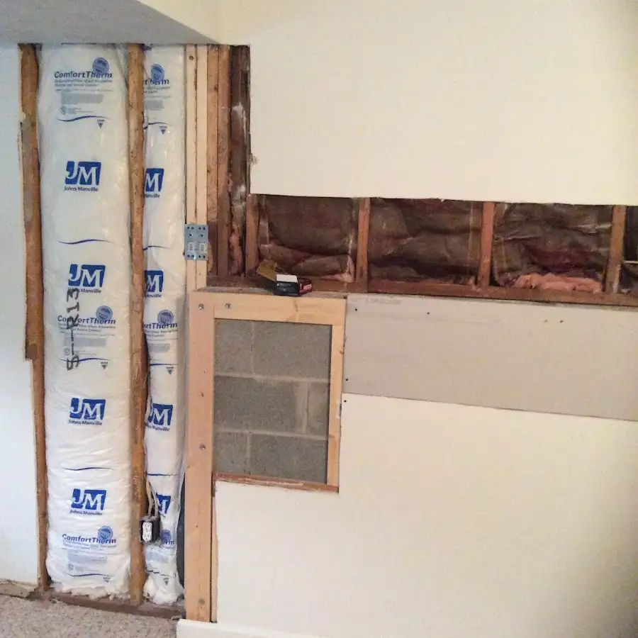 Wall insulation replacement during Contents Cleaning & Restoration in Portage Lakes